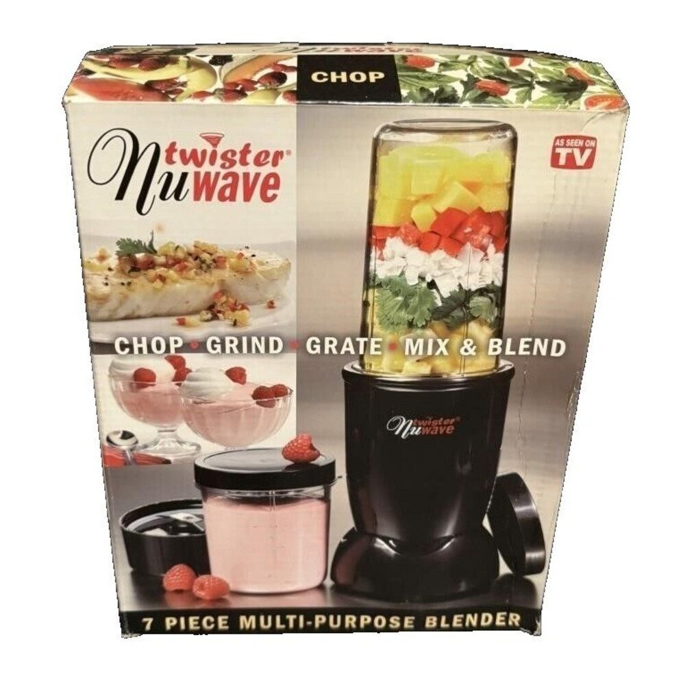 Nuwave Twister 7 Piece Multi Purpose Mini Blender Black As Seen on TV NEW Home